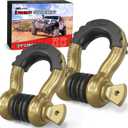 Nilight 2 Pack 3/4" D-Ring Shackle with 7/8" Screw Pin 41,887lbs Break Strength, Heavy Duty Off Road Recovery Shackle with Isolators Washers for Use with Tow Strap, Winch, Off-Road Truck Vehicle