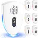 Upgraded Ultrasonic Pest Control Repeller, Mouse Repellent Indoor for Spider Bug Roach Ant Mosquito Rat Mice Insect Deterrent, Mouse Rodent Repellent Ultrasonic Plug in, 3 Mode Switching, 6 Pack