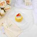 DaYammi 60PCS Clear Plastic Plates, Heavy Duty Clear Disposable Plates Premium 10inch Dinner Plates Hard Plastic Plates Disposable for Party Wedding Bridal Shower