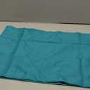 DWCN Valance for Windows Rod Pocket Window Valance Curtains fpr Kitchen/Basement 42 x 12 inch Long,1 Panel, Turquoise