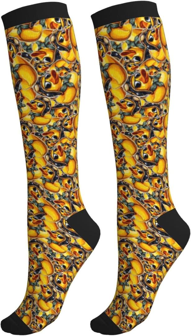 Compression Socks Knee High Support Socks Women Circulation Stockings for Athletic Running Cycling Flying