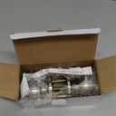 BESTTEN Keyed Entry Door Knob with Lock, Interior and Exterior Door Lock, Standard Ball, Satin Nickel