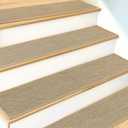SMILOOL Stair Treads Non Slip for Wooden Steps Indoor 9" x 30" 15 Pack Extra Wide Stair Tread Carpet Stairs Runner, Step Pads with Reusable Adhesive for Dogs Kids Elders, Machine Washable, Beige