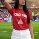 EXLURA Womens Crewneck Soccer Graphic Print Shirts Short Sleeve Football Jersey Top Y2K Sporty Summer Casual T Shirts 2026 (XL)