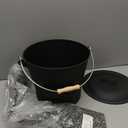 Smedley & York Black Ash Bucket with Lid, 2.15 Gallon
