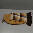 Dog Sweater Dress Plaid Knitwear for Small Medium Dogs Warm Puppy Pet Turtleneck Stretch Pullover Cute Fall Winter Vest Clothes with Leash Hole for Christmas (Coffee, L)