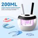 Ultrasonic Retainer Cleaner Machine - 45kHz dental pod ultrasonic cleaner for retainers, Denture, Mouth Guard, Aligner, Braces - Denture cleaner machine with 4 Modes & Digital Timer