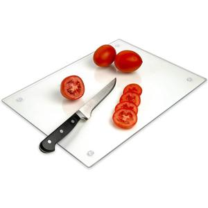 Tempered Glass Cutting Board Long Lasting Clear Glass Scratch Resistant, Heat Resistant, Shatter Resistant, Dishwasher Safe. 14 X 18 Inch