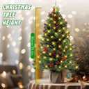 3 FT Mini Tabletop Christmas Tree, Artificial Christmas Tree with 80 LED Light Beads and 170 PE+PVC Branch Tips Battery Powered, Pine Cones and Red Berries Included for DIY Xmas Decorations