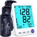 Upper Arm Electronic Blood Pressure Monitor 3 Size Cuffs(S,M/L,XL),Small 7-9",Medium/Large 9-17" and Extra Large Cuff 13-21" Adjustable Blood Pressure Cuff Large LCD Display with Battery & USB Cable