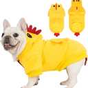 Dog Chicken Costume Cosplay for Small Medium Large Dogs, Dog Halloween Costume Hoodie, Soft Sweater Sweatshirt, Funny Pet Hoodie Clothes Outfits for Puppy Cats Boys & Girls Large