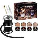 Electric Whiskey Smoker Kit,Rechargeable Cocktail Smoker Kit with 3 Light Modes,Bourbon Smoker Kit,4Wood Chips,Birthday/Christmas Gifts for Men,Dad,Husband