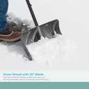 Suncast 20" Combination Snow Shovel/Pusher, Grey/Black