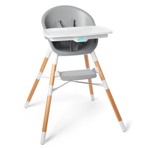 Skip Hop Baby High Chair 4 in 1 Convertible High Chair, EON, Grey/White