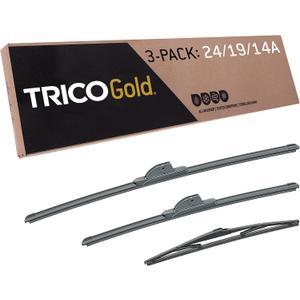 TRICO Gold 3-Piece Driver/Passenger/Rear All-Weather Automotive Replacement Windshield Wiper Blade Kit for 2011-2020 Dodge Journey; Includes 24", 19" & 14" Premium Beam Blades