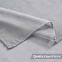 MIULEE 2 Panels Natural Linen Semi Sheer Window Curtains Elegant Solid Light Grey Drapes Grommet Top Window Voile Panels Linen Textured Panels for Bedroom Living Room (52X96 Inch)