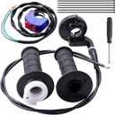 Mini Bike Throttle Cable Assembly Kit fit for Coleman CT200U CT200U-EX BT200X Baja DB30 Warrior MB200 Predator 212cc Massimo Motovox 196cc 200cc 6.5hp Engine Parts (7/8" Handlebar)