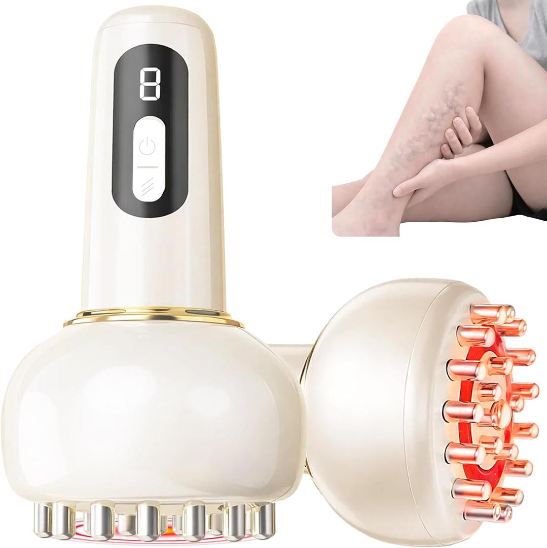 Leg Massager for Circulation and Pain Relief, Lymphatic Drainage & Varicose Veins Support - Calf, Foot & Knee Massager with SoothingPulse, Heat, Light & Vibration