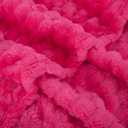 Puncuntex Hot Pink Throw Blanket 60"80" inches Fuzzy 3D Jacquard Decorative Flannel Fleece Super Soft Plush Cozy Blanket for Couch Sofa Chair Lightweight