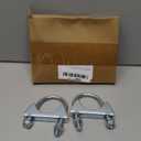 1.75" U-Bolt Muffler Exhaust Clamps, Saddle Style U-Bolt Clamp Fit 1.75" OD on Tip Pipes Connection (45mm-fit 1.75" OD)