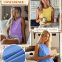 Ficerd 8 Pack Womens Sleeveless Tops, Crew Neck Loose Fit Tank Tops Basic Summer Trendy Shirts Casual Fashion T Shirts (S)