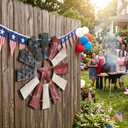 Lineshading 21" Metal Patriotic Decorations Rustic Farmhouse Wall Art Decor Windmill Outdoor 250th Anniversary Stars Red Blue White 4th of July Independence Day for Home Garden Lawn Porch