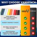 Vanhench 24"x1500"(125') White Wrapping Paper, White Easel Painting Drawing Paper Roll Kids Art Supplies, Chart Poster Bulletin Board Paper Floor Covering Crafts Gift Wrap Paper 80GSM 55LB