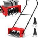 VASALAID Rolling Lawn Aerator, Heavy Duty Manual Push Lawn Aerator Tool with Adjustable Wheels,Rotary Spike Aerator for Lawn Aeration