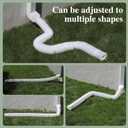 Gutterlix 4 Pack Flexible Gutter Downspout Extensions Extendable from 21" to 67", Downspout Extender Comes with Adapters, Thickened Down spout Drain Extension for Rainwater Drainage(White)