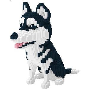 Dog Husky Micro Building Blocks Set (2524 Pieces) Gift for Adults and Kids Ages 14 Years and Up