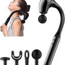 Massage Gun Deep Tissue with Extended Handle Revolutionary U-Shaped Back Massager Body Massager for Neck,Shoulder,Leg (Glossy Black)