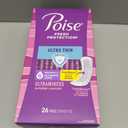 Poise Ultra Thin Incontinence Pads & Postpartum Pads for Bladder Leaks, 6 Drop Ultimate Absorbency, Long Length, 78 Count, 