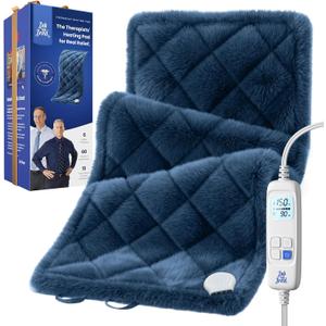 BOB AND BRAD Far Infrared Weighted Heating Pad for Back Pain Relief, FSA-HSA Eligible, Large 12x24 Electric Heat Pad with Auto Off, Deep Moist Heat & Hands-Free Strap for Cramps, Knee, Neck, Shoulder