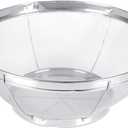 Stainless Mesh Net Strainer Basket Colander To Strain Steam Or Cook Vegetables & Pasta Kitchen Rice Sieve Washing Bowl Food Vegetables Cleaning Strainer Drain Basket Draining (Silver, One Size)