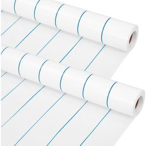 Kolldenn 2 Rolls Lined Fabric Bulletin Board Roll 4 x 12 ft Extra Large Non Woven Craft Waterproof Roll Fade Resistant Fabric Roll for DIY Craft Drawing Painting Classroom Decor, Lined Style