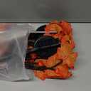 4 Pack Outdoor Fall Solar Lights Decorations Thanksgiving Waterproof Orange Maple Leaf Lights, Autumn Artificial Tree for Halloween Christmas Party Yard Garden Decor, 10 LED 8 Modes