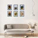 5x7 Picture Frame with 4x6 Mat, Display 4x6 with Mat or 5x7 Without Mat, Wood 5 by 7 Photo Frame, 5 x 7 Frame for Wall Hanging and Tabletop Display, Navy Blue