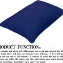 NTBAY Zippered Toddler Pillowcases Set of 2, 100% Brushed Microfiber 13x18 Pillowcases, Super Soft and Cozy Travel Kids Nursery Pillow Cases, 13x18 Inches, Navy Blue