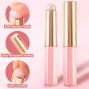 2 PCS Silicone Lip Brush, Silicone Angled makeup applicator, Lip Brush for Lipstick, Nail Art, Concealer for Women - Pink