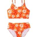 SOLY HUX Girl's 2 Piece Boho Swimsuit Floral Print Cami Top Bikini Set Swimwear, 11-12Y