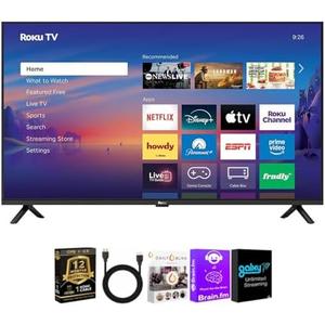 Roku 40 Inch Class Select Series 1080p Full HD Smart TV WiFi LED Display Voice Remote Streaming Apps Included HDMI Cable Streaming Bundle