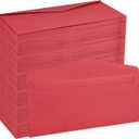 500 Pieces #10 Regular Bussiness Envelopes Bulk (9.45 x 3.94 Inches) Christmas Greeting Card Envelopes Perfect for Checks, Invoices, Letterhead, Letters, Currecy (Red)