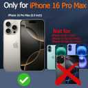 Battery Case for iPhone 16 Pro Max, Enhanced 12000mAh Portable Protective Wireless Charging Case Support Carplay Compatible with iPhone 16 Pro Max (6.9 inch) Rechargeable Battery Charger Cover(Black)