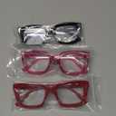 DXYXYO 3 Pack Retro Oversized Reading Glasses for Women Men Fashion Square Blue Light Blocking Computer Reader