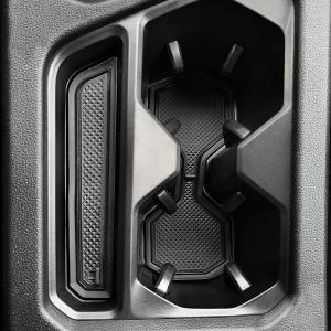 Auovo Anti Dust Cup Holder Insert Liners for Volkswagen VW Taos Accessories 2024 2023 2022 Custom Fit Interior Mats 5pcs (Black)