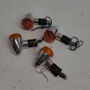 Motorcycle Amber Replacement Turn Signal Indicator Lights for Honda Harley Kawasaki Suzuki Bullet Cruiser Bobber Chopper Command Light Accessories (Amber-4pcs), XLW-0122