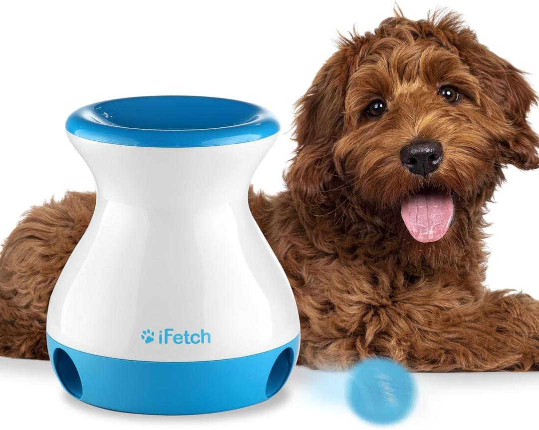 iFetch Frenzy Interactive Dog Toy, Self Fetch Mini Tennis Ball Machine for Small and Medium Dogs, Includes 3 Tennis Balls, Mental Stimulation Brain Game