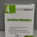 HOPELF 4" Natural Bamboo Skewers Sticks for Appetiser, Fruit, Cocktail, Kabob, Chocolate, Fountain, Grilling, Barbecue, Kitchen, Crafting and Party