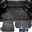 Powerty Cargo Mats with Backrest Mat for Toyota 4Runner 2025 2026 Accessories, All Weather TPE Cargo Trunk Liners with Seat Back Mat Replacement for 4Runner (Fit 5 Seats,Trunk Mat+Backrest Mat)