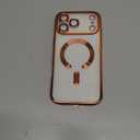 CHICLADY for iPhone 17 Pro Max Case with 1X Screen Protector, [Compatible with MagSafe] [Integrated Camera Protection], Non Yellowing Slim Cute Women Girly Cover for iPhone 17 Pro Max, Cosmic Orange